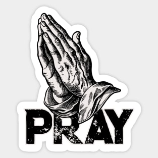Praying Hands Pray Sticker
